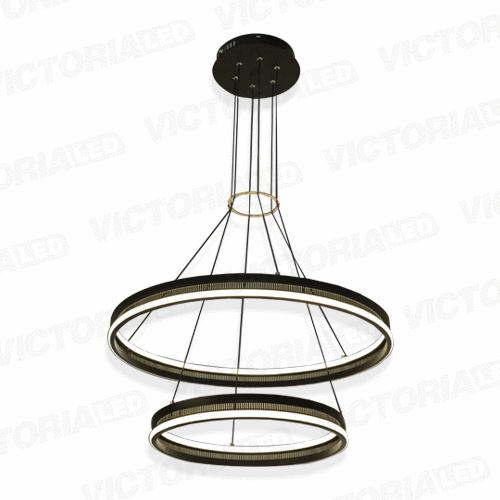 LAMPARA DECORATIVA DE TECHO LED 108W 3000K ALUM/ACRILICO BLACK