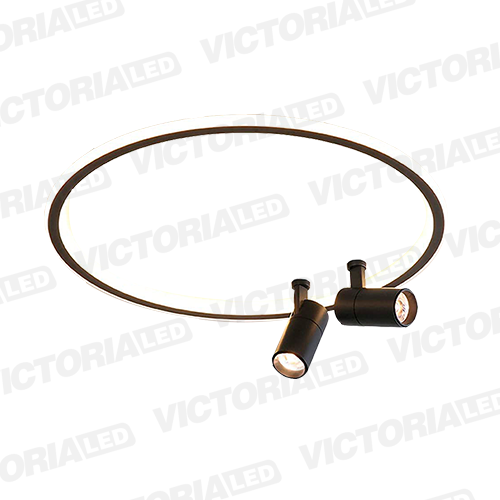 LAMPARA DECORATIVA DE TECHO LED METAL/ACRILICO BLACK