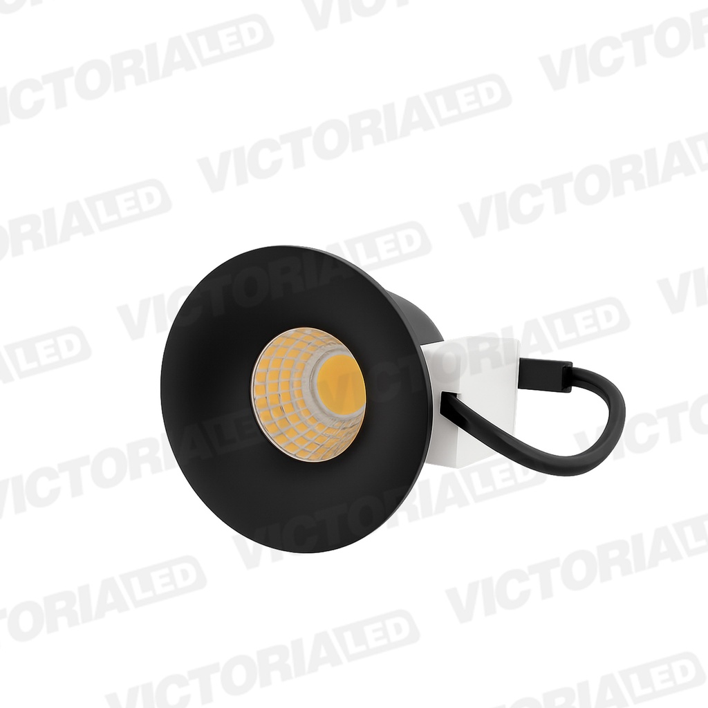 OJO DE BUEY 3W 3500K REDONDO NEGRO