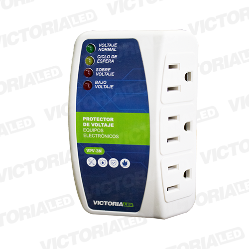 PROTECTOR DE VOLTAJE 3 TOMA 15A 90V-140V 25U/C