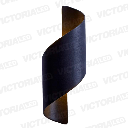 [APV55] APLIQUE DE PARED IP65 12W 3000K NEGRO 280*100MM AC85-265V