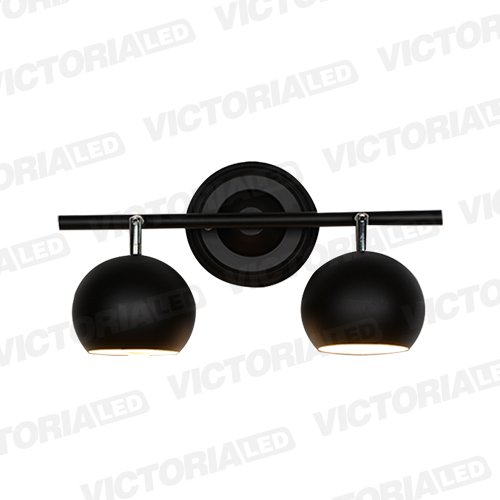 LAMPARA DECORATIVA 2*E27 METAL NEGRO