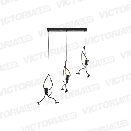 LAMPARA DECORATIVA DE TECHO 1*E27 METAL NEGRO