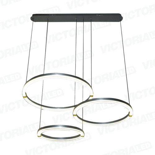 LAMPARA DECORATIVA DE TECHO LED 45W 3000K ALUM/ACRILICO BLACK