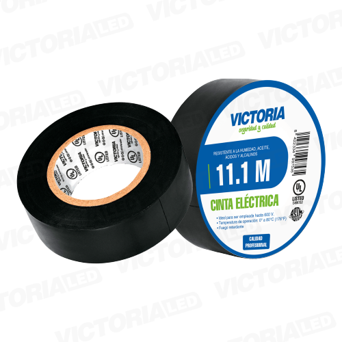 [CEN-11.1M] CINTA ELECTRICA NEGRA 0.13X19X11.1M FUEGO RETARDANTE 250U