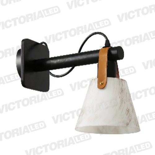 [*VSL05] LAMPARA DECORATIVA 1*E27 METAL /PP/ CUERO/MADERA