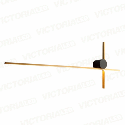 [LC-2306-18] LAMPARA DECORATIVA DE PARED LED 25W 3000K METAL GOLDEN