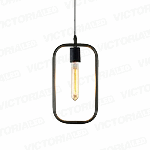 LAMPARA DECORATIVA DE TECHO 1*E27 METAL NEGRO