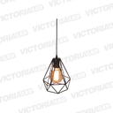 LAMPARA DECORATIVA DE TECHO 1*E27 METAL NEGRO