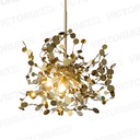 LAMPARA DECORATIVA DE TECHO 3*E14 ACERO DORADO