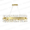 LAMPARA DECORATIVA DE TECHO LED METAL/VIDRIO DORADO