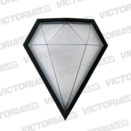 [KT-296 BLACK] LAMPARA DECORATIVA LED 12W 3000K ALUM/ACRILICO BLACK