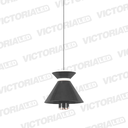 LAMPARA DECORATIVA LED 12W 3000K ALUMINIO GRAY