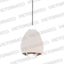 LAMPARA DECORATIVA LED 12W 3000K ALUMINIO WHITE