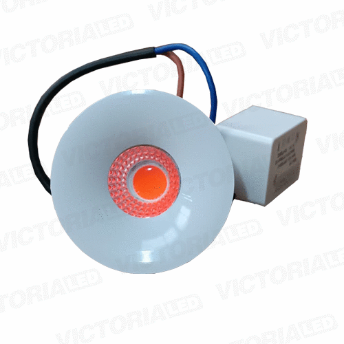 OJO DE BUEY 3W RED REDONDO BLANCO