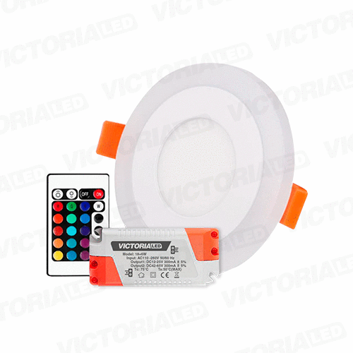 VICTORIA LED PANEL EMP RED 6W+3W RGB C/R