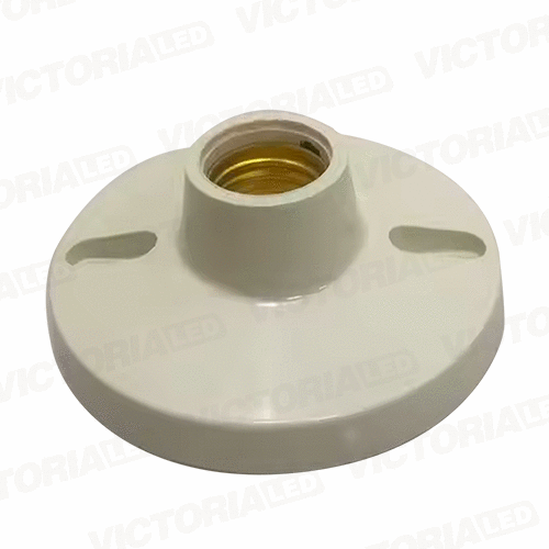 [VLML-E27] BOQUILLA PLAFÓN DE PLASTICO E27 250V 1.2A 150W BLANCO 10U/C