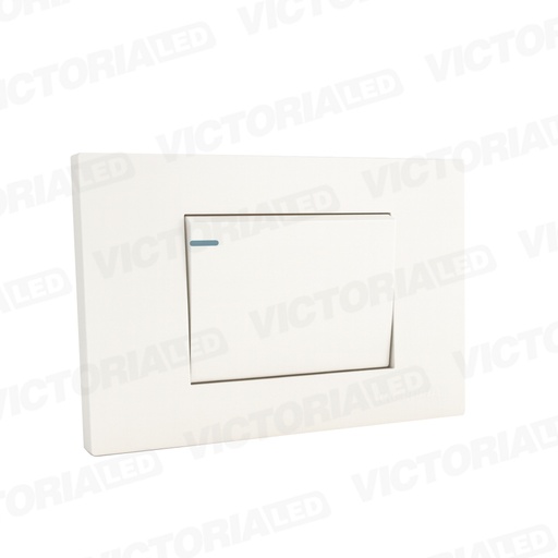 [VL-IN1B] INTERRUPTOR SIMPLE GRANDE CONMUTABLE 16A 125/250V PC BLANCO 10U/C