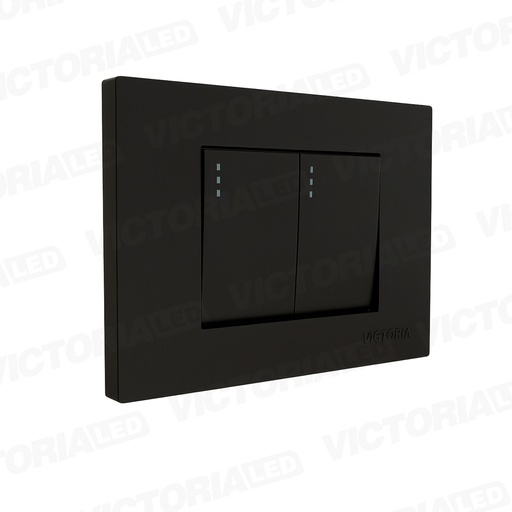 [VL-IN2N] INTERRUPTOR DOBLE CONMUTABLE 16A 125/250V PC NEGRO 10U/C